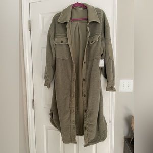 NWT Olive Free People Long Ruby Jacket